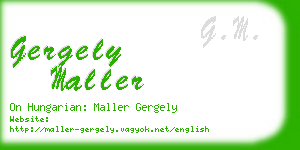 gergely maller business card